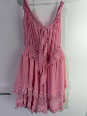 Ramy Brook Blush Pink Ruffled Sundress